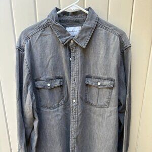 Goodfellow Gray Long Sleeve Button Down Shirt Size XL
